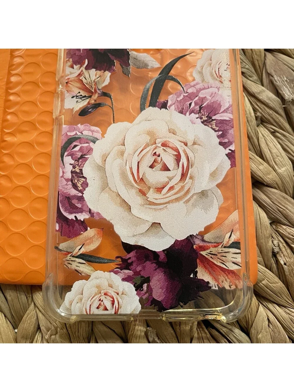 ✅Floral Clear Case ASUS ZenFone 6 6Z ZS630KL Rose Flower Pink Cover Slim#️⃣03